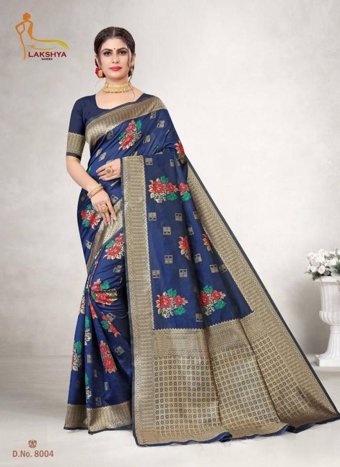 Lakshya vidya vol 8 Ethnic wear jacquard silk heavy latest saree collection